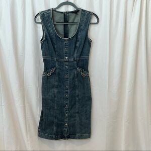 White House Black Market Denim Midi Dress- Size 2